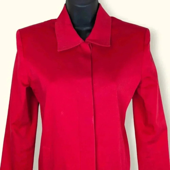 🍁Vintage DStudio Red Lined Trenchcoat - Picture 3 of 9